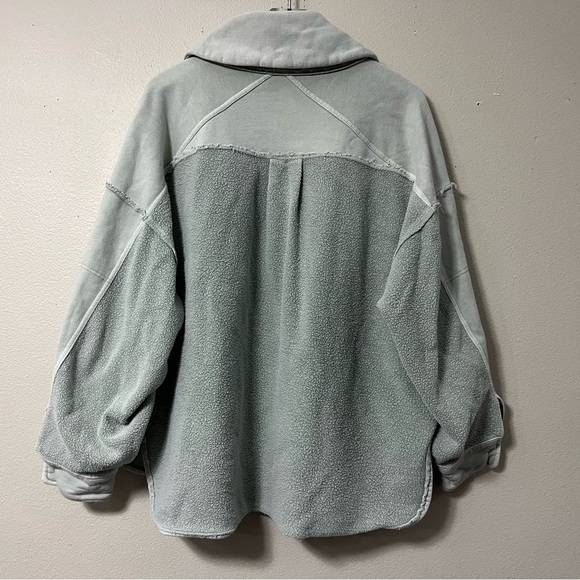 Free People Jordan Reverse Fleece Oversized Shacket size XS - Picture 10 of 14